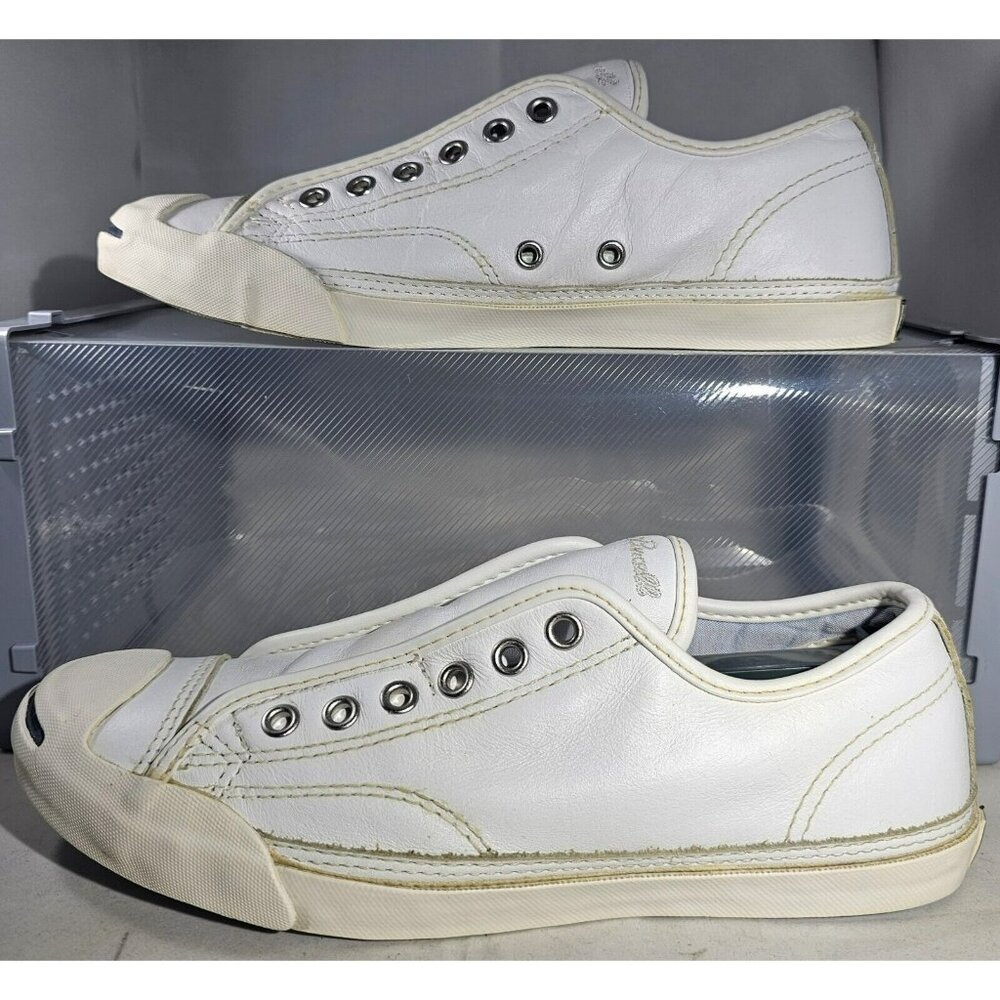 Converse Jack Parcell OX Unisex White Low Top Slip-On Shoe Size M6.5/ W8.5